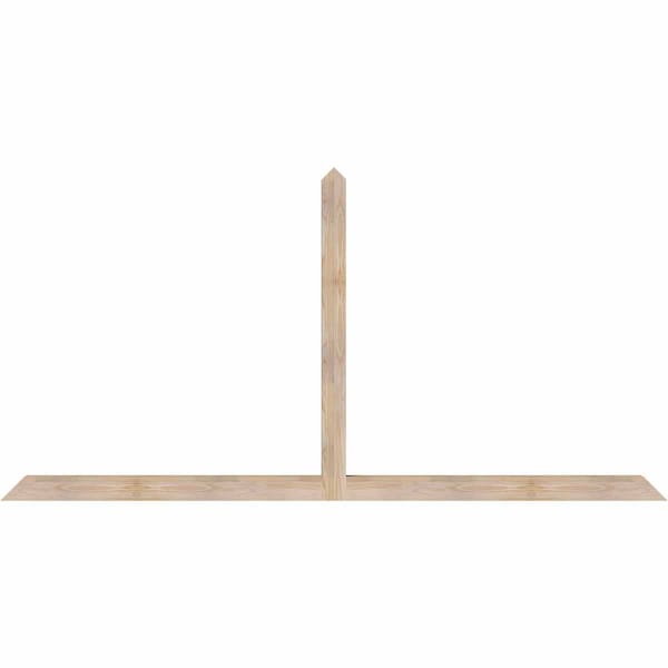 Ekena Millwork Portland Smooth Timber Gable Bracket, Douglas Fir, 96"W x 48"H x 3 1/2"D x 3 1/2"F, 12/12 Pitch GBW096X48X0404POR00SDF - main